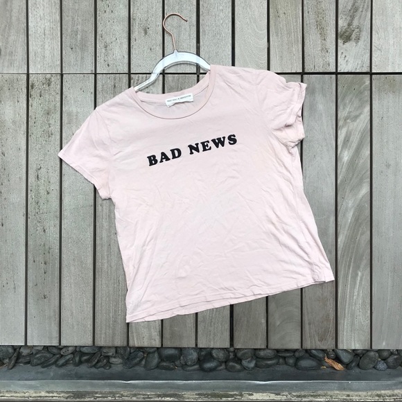 PROJECT SOCIAL T Peach & Black “Bad News” T Shirt - Picture 2 of 6